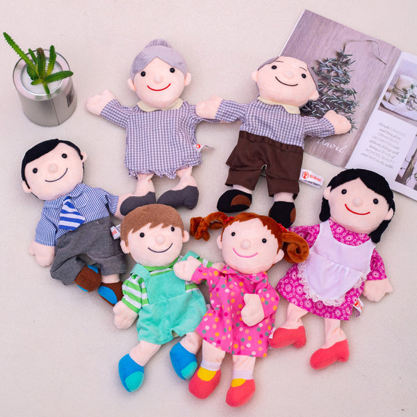 Hand puppet toys plush toys rag dolls family