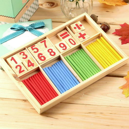 Montessori math counting sticks