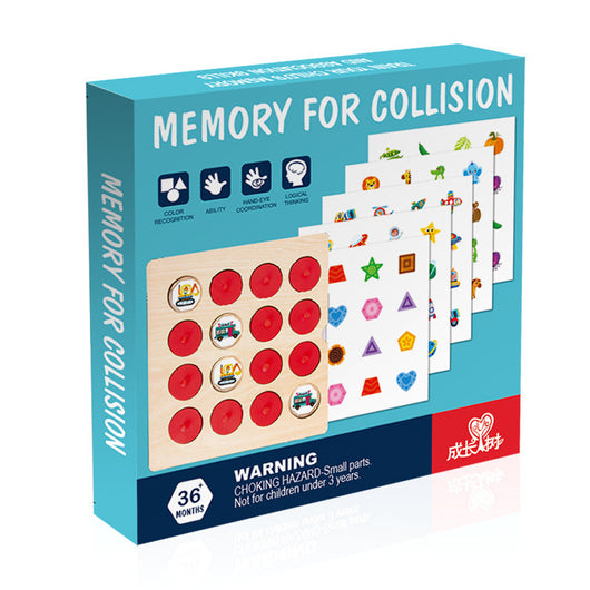 Box of 'Memory for Collision' educational game with colorful graphics on a white background