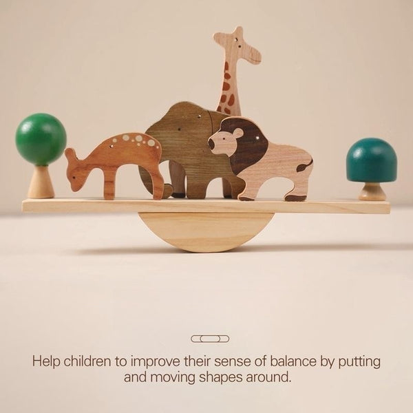 Wooden Forest Animal Balance Seesaw