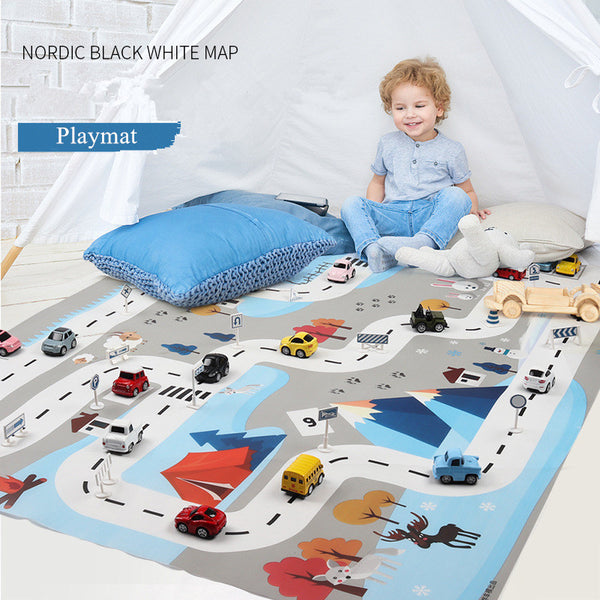 English Version Children's Toy City Parking Lot Map - Fun & Interactive