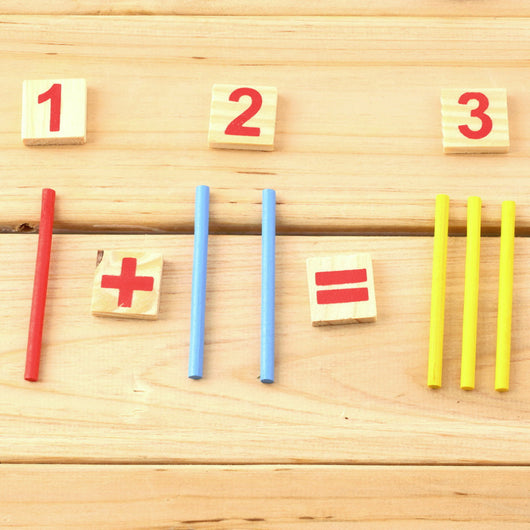 Montessori math counting sticks