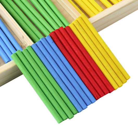 Montessori math counting sticks
