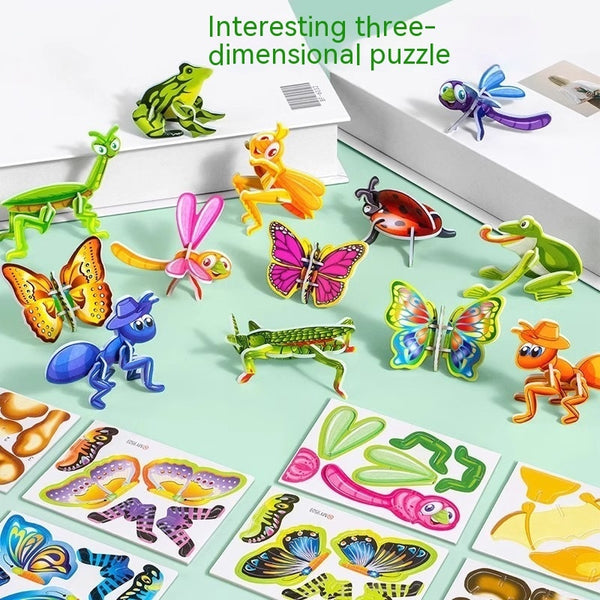 3D Three-dimensional Animal Puzzle Insect Creative Diy Toys Early