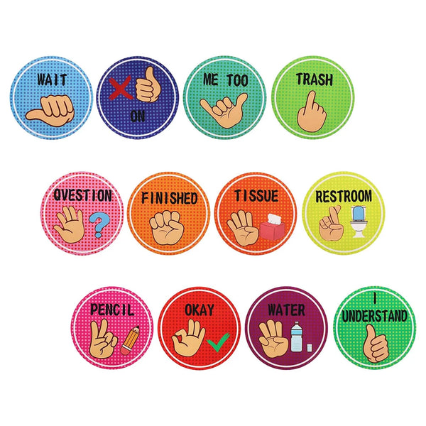 Classroom Gesture Poster Elementary Hand Signals Nonverbal Communication Tool. speech therapy