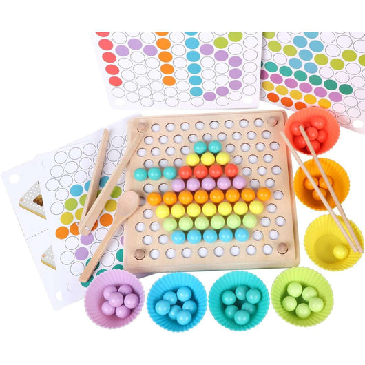 Montessori peg board toy