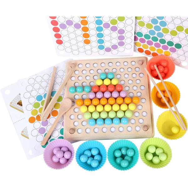 Montessori peg board toy