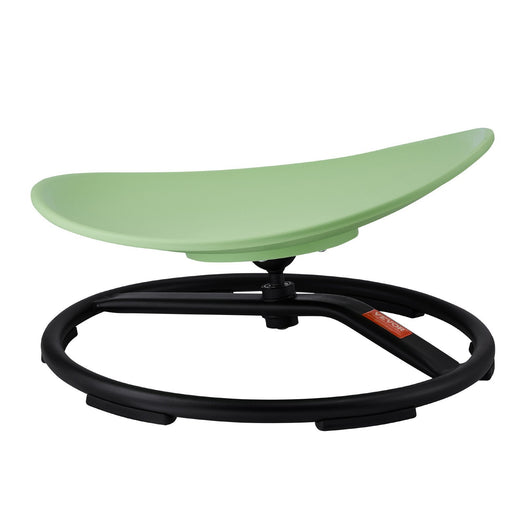 Green seat with black base on a white background