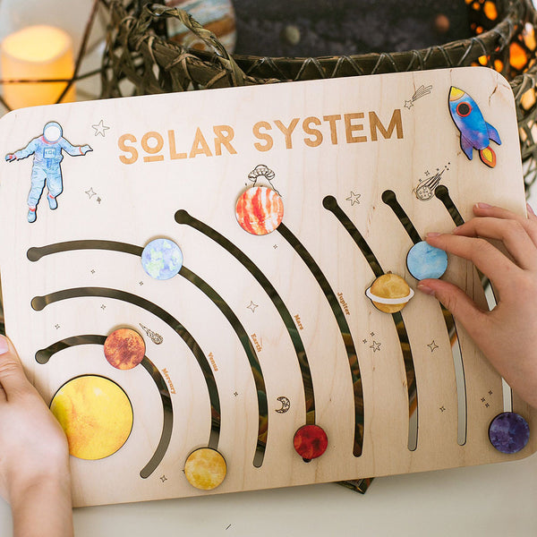 Educational Wooden Puzzle - Solar System Puzzle for Children