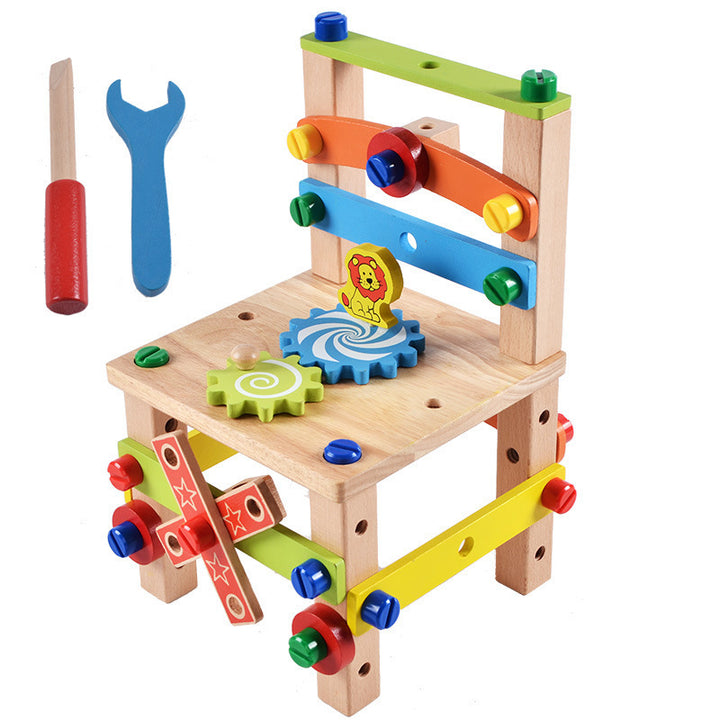  Nut Combination Building Block Multifunctional Tool Chair